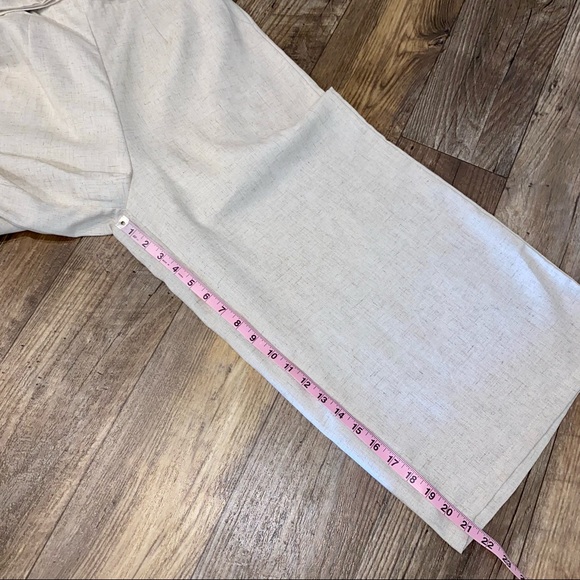 SOLD 💕NEW Saints + Secrets Strapless Linen Ruffle Cropped Jumpsuit - Picture 7 of 16